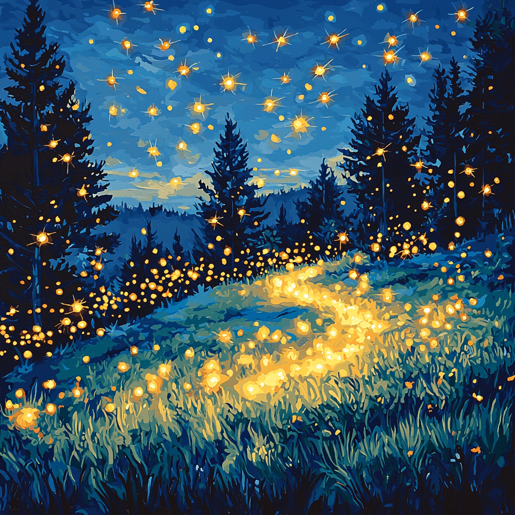 Catching Fireflies Painting By Numbers Kit