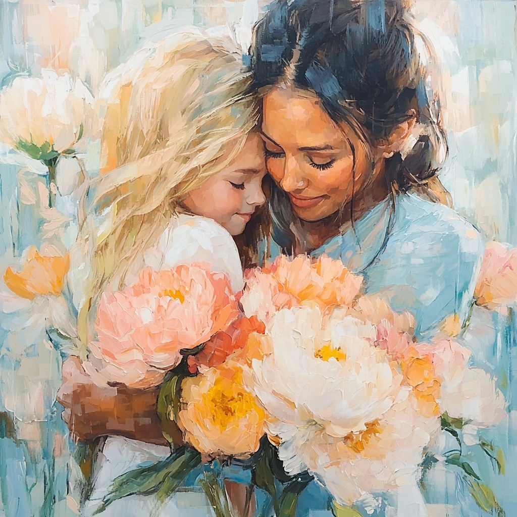 A Mother's Embrace Painting By Numbers Kit