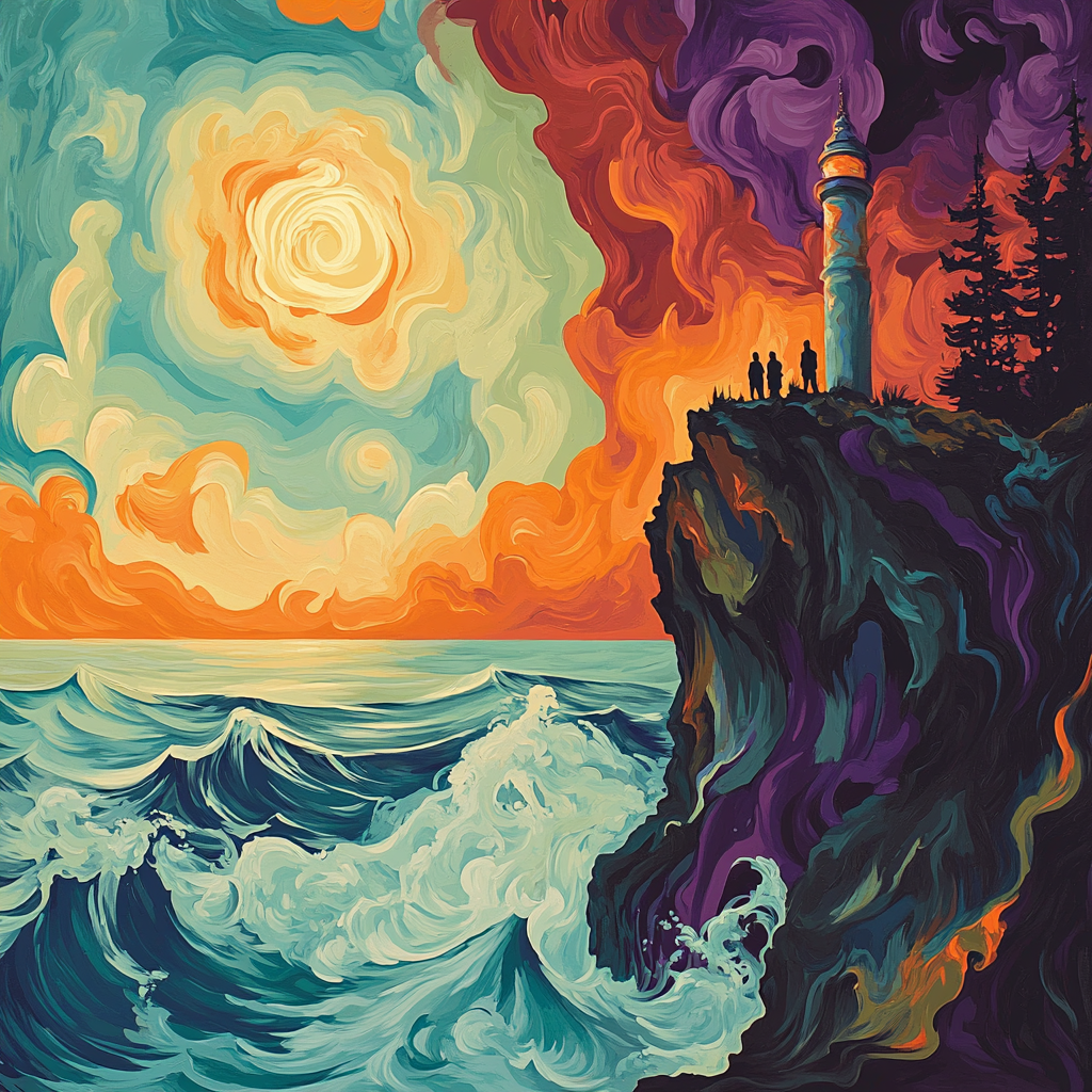 Edvard Munch Inspired Scream Of The Sea painting number kit