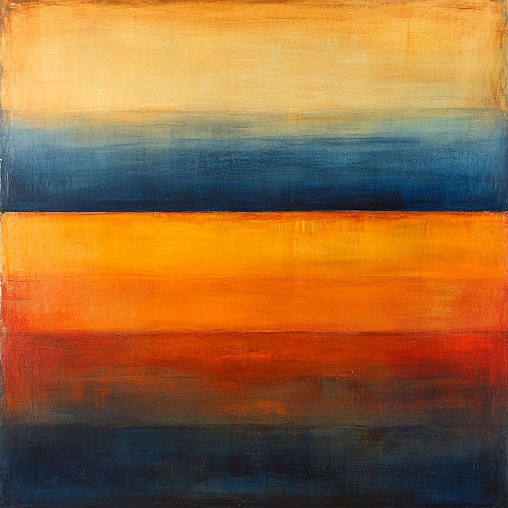 Rothko Inspired Emotional Horizon Number painting