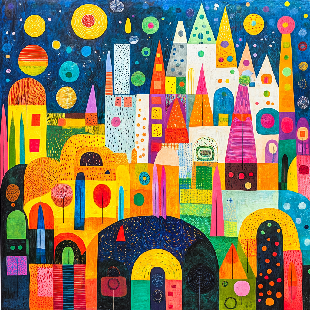 Paul Klee Inspired Euphoric Patterns Painting Number Kit