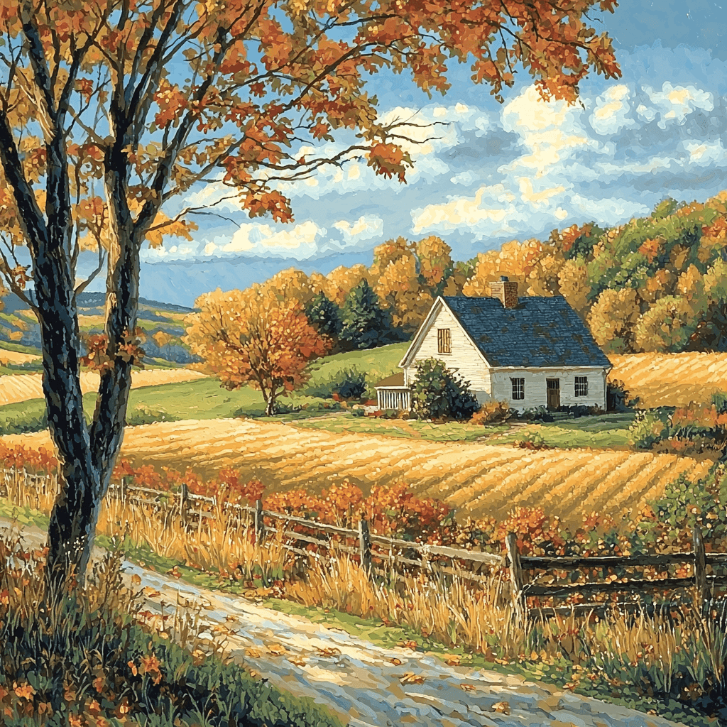 Grant Wood Inspired Rural Life Numbered Painting Kits