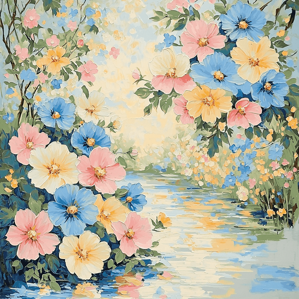 Claude Monet Inspired Dreamy Floral Whimsy Paint By Number