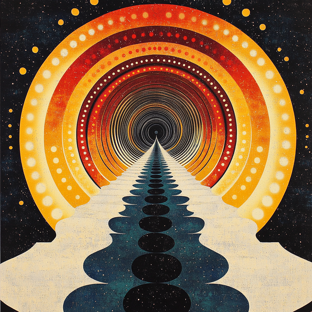 Yayoi Kusama Inspired Cosmic Loop Symphony Paint by numbers art