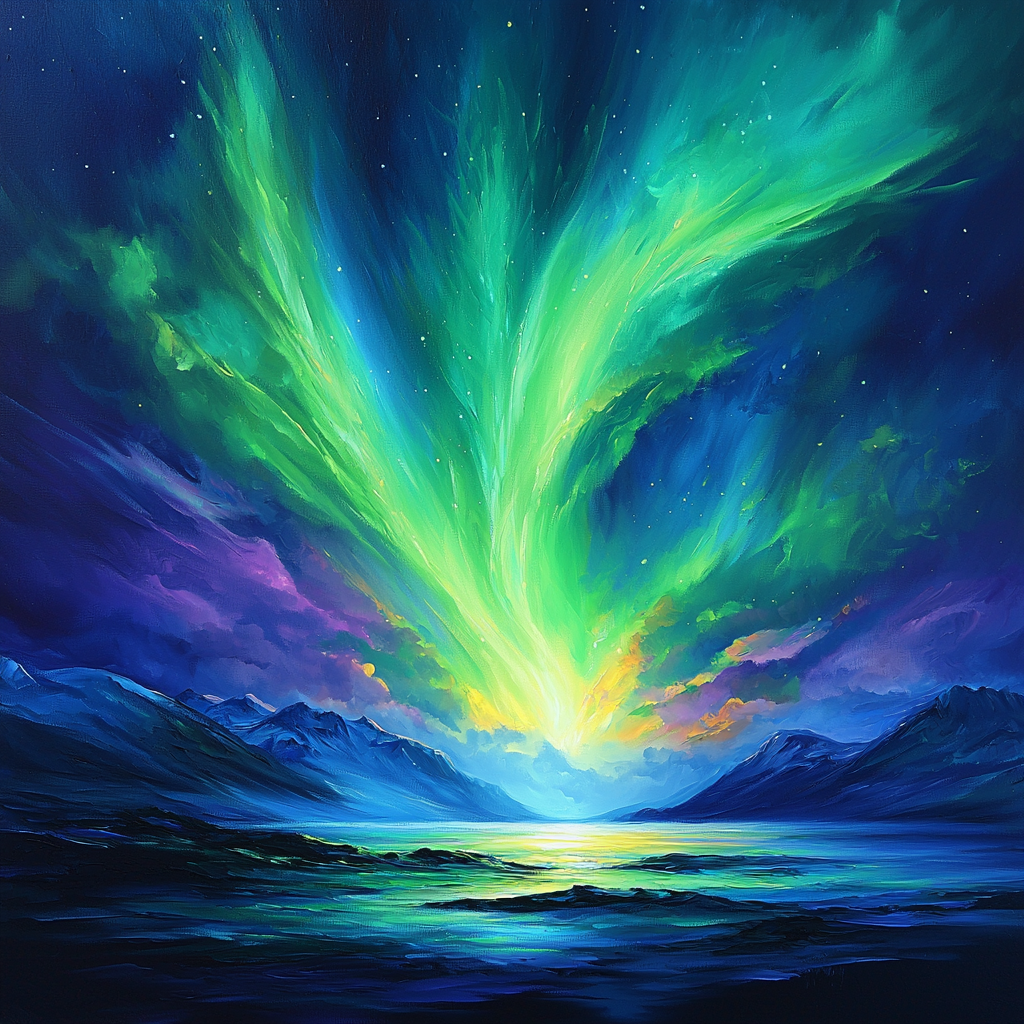 John Martin Inspired Auroral Skies Numbered Painting Kits