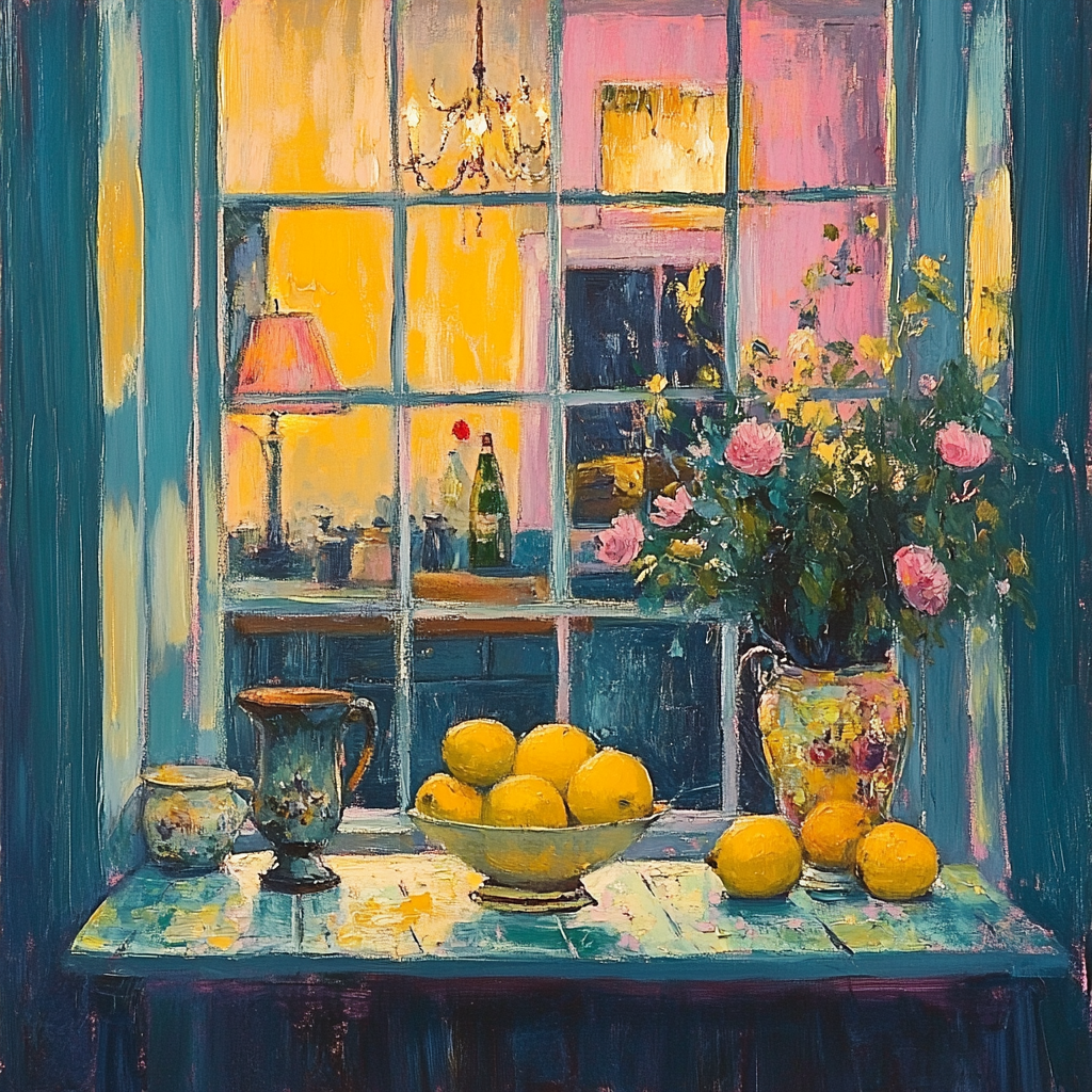 Pierre Bonnard Inspired Evening Kitchen Window paint by color