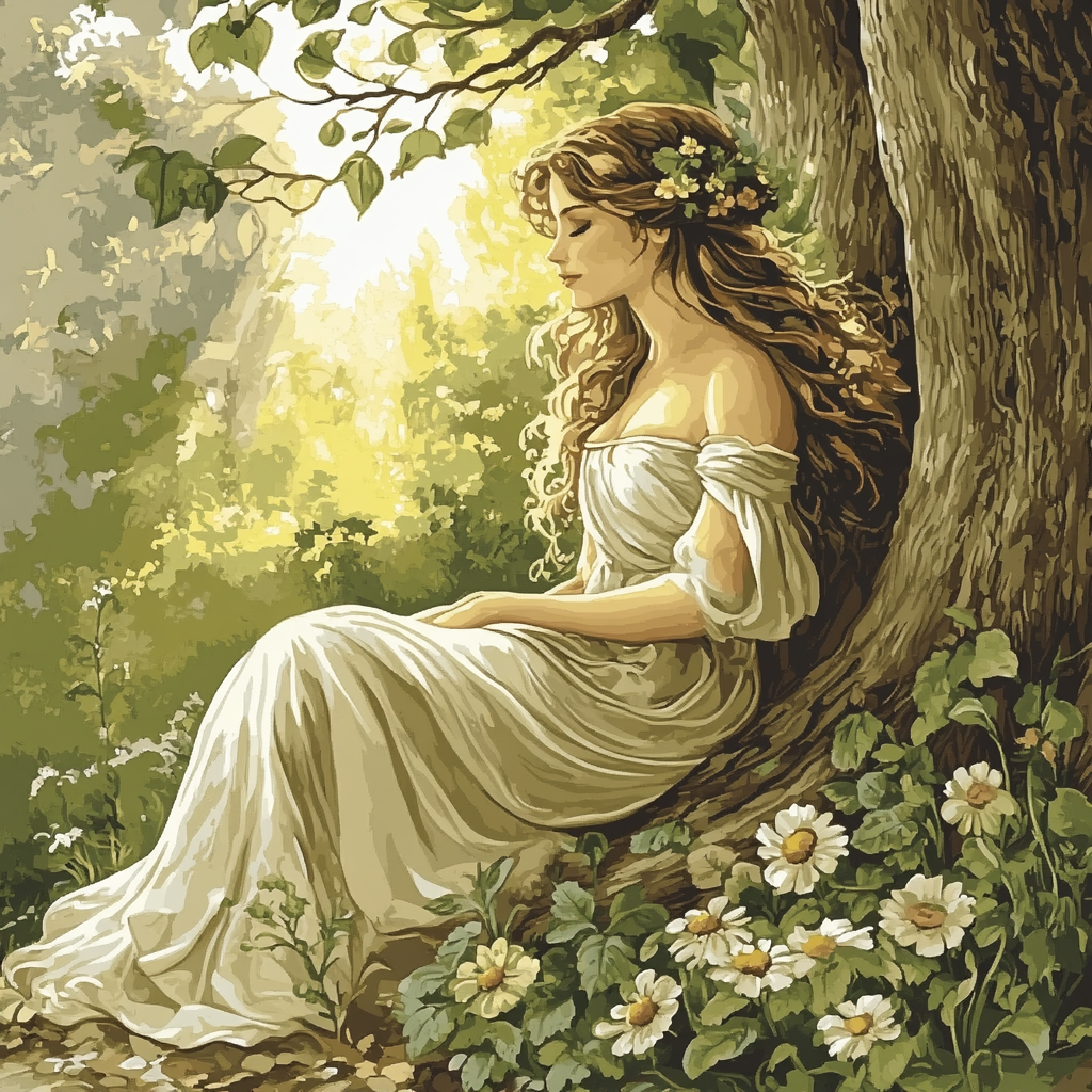 John Everett Millais Inspired Forest Nymph Paint by numbers art