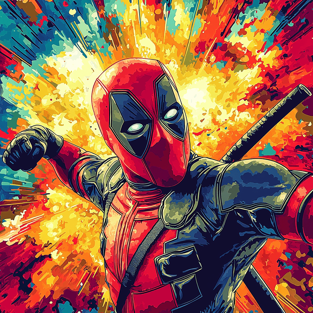 Ryan Reynolds: The Humorous Hero Of Cinema Paint By Numbers Art