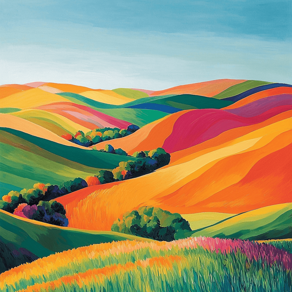 David Hockney Inspired The Colorful Horizon DIY Paint By Numbers