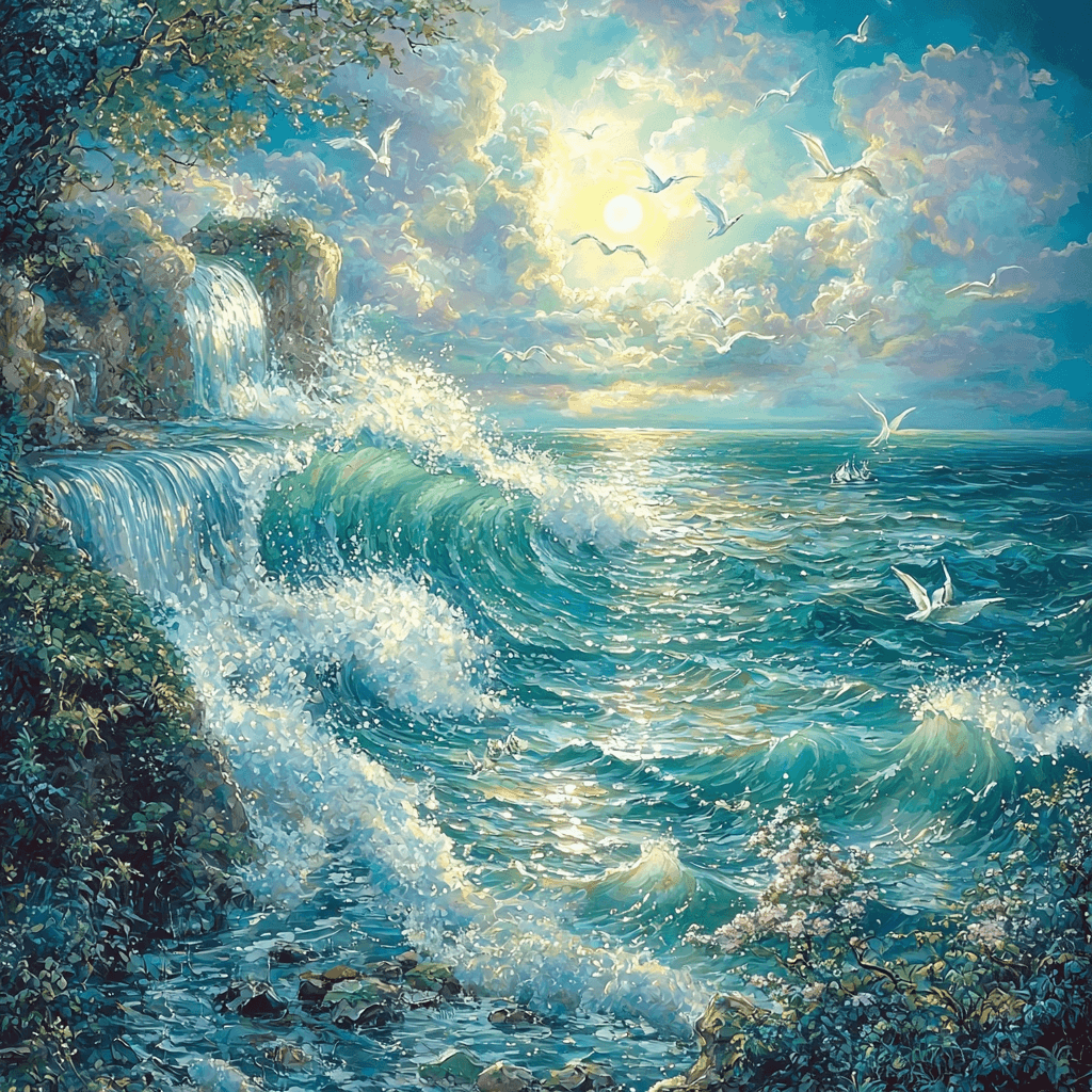 Salvador Dali Inspired Surreal Ocean Symphony Paint By Numbers