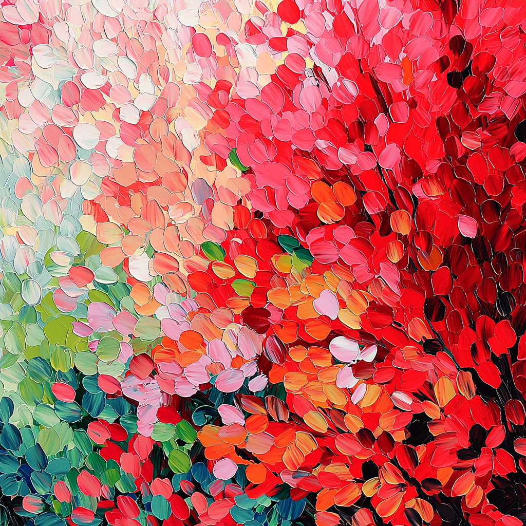 Georges Seurat Inspired Abstract Flora Painting Number Kit