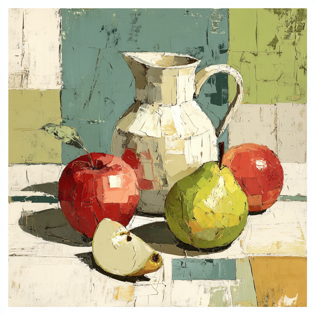 Paul Cézanne Inspired Fruit Still Life paint by number
