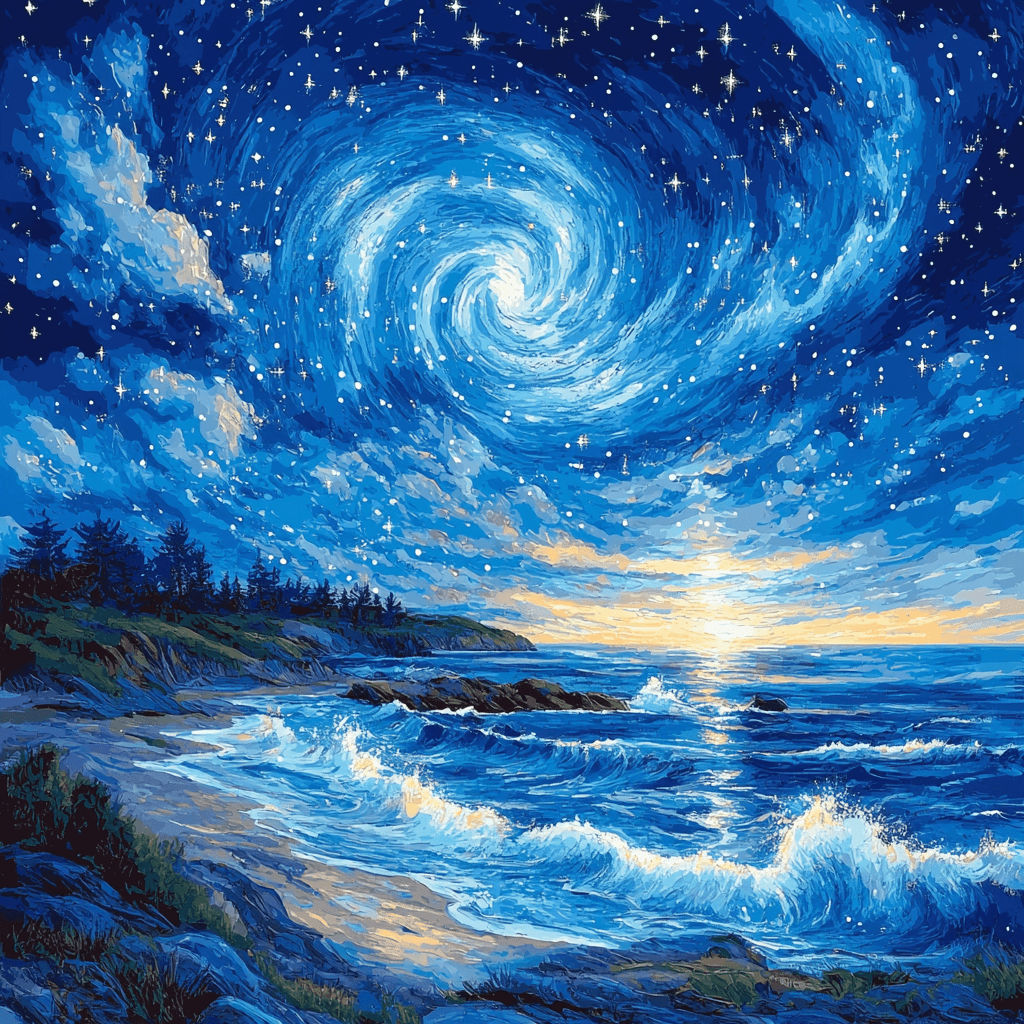 Vincent Van Gogh Inspired Starry Symphony Paint By Color