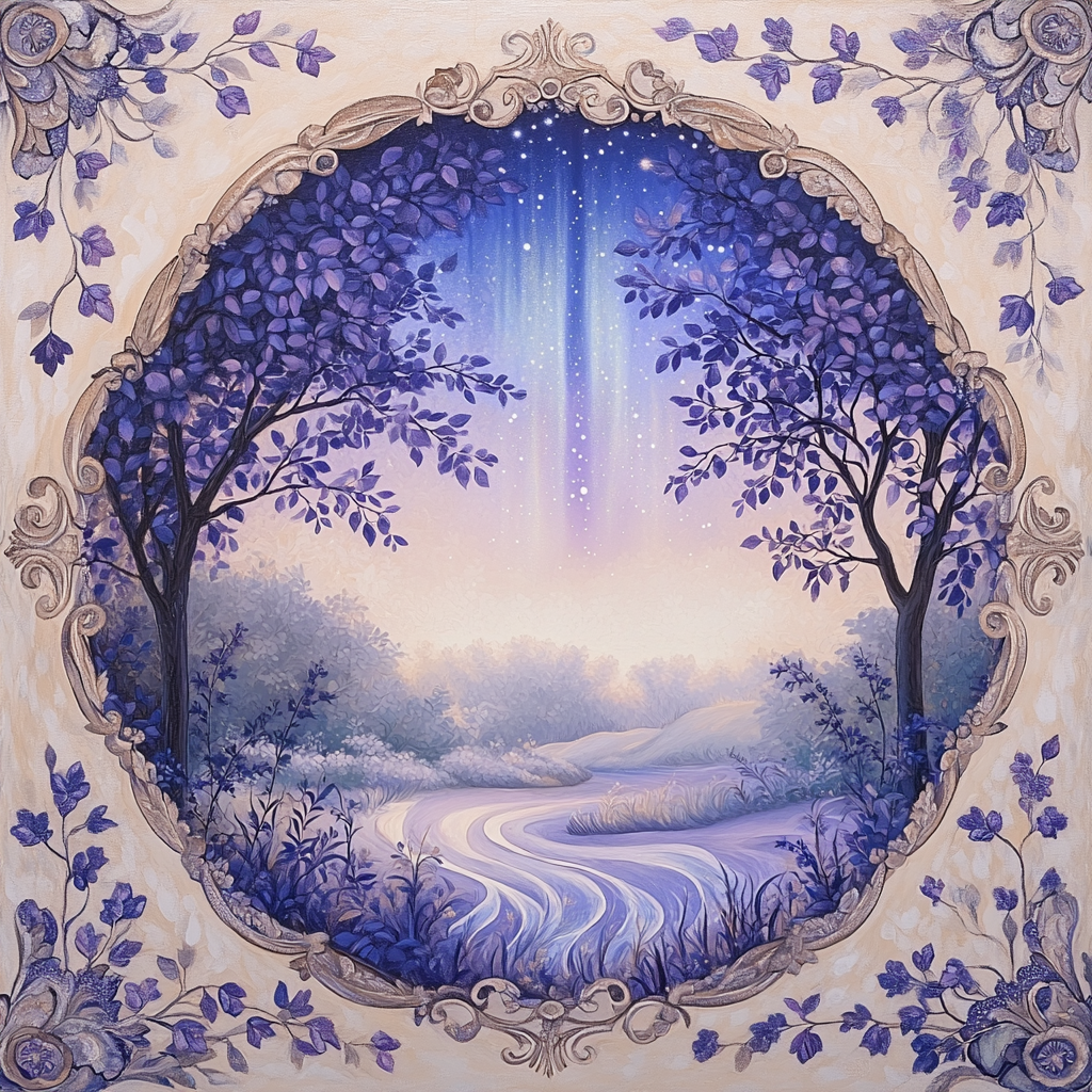 Alphonse Mucha Inspired Aurora Garden paint by numbers