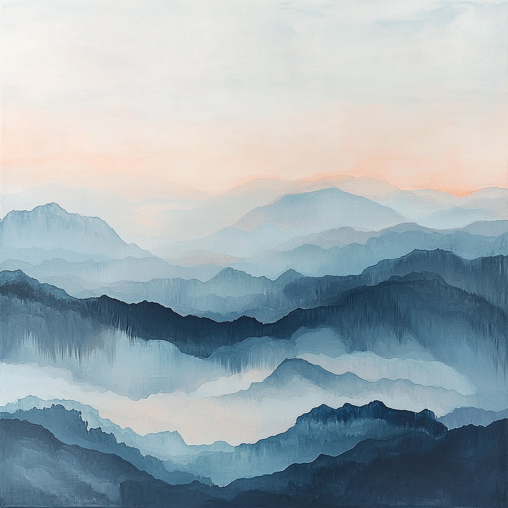 Zhao Mengfu Inspired Essence Of Abstract Flow DIY Paint By Numbers