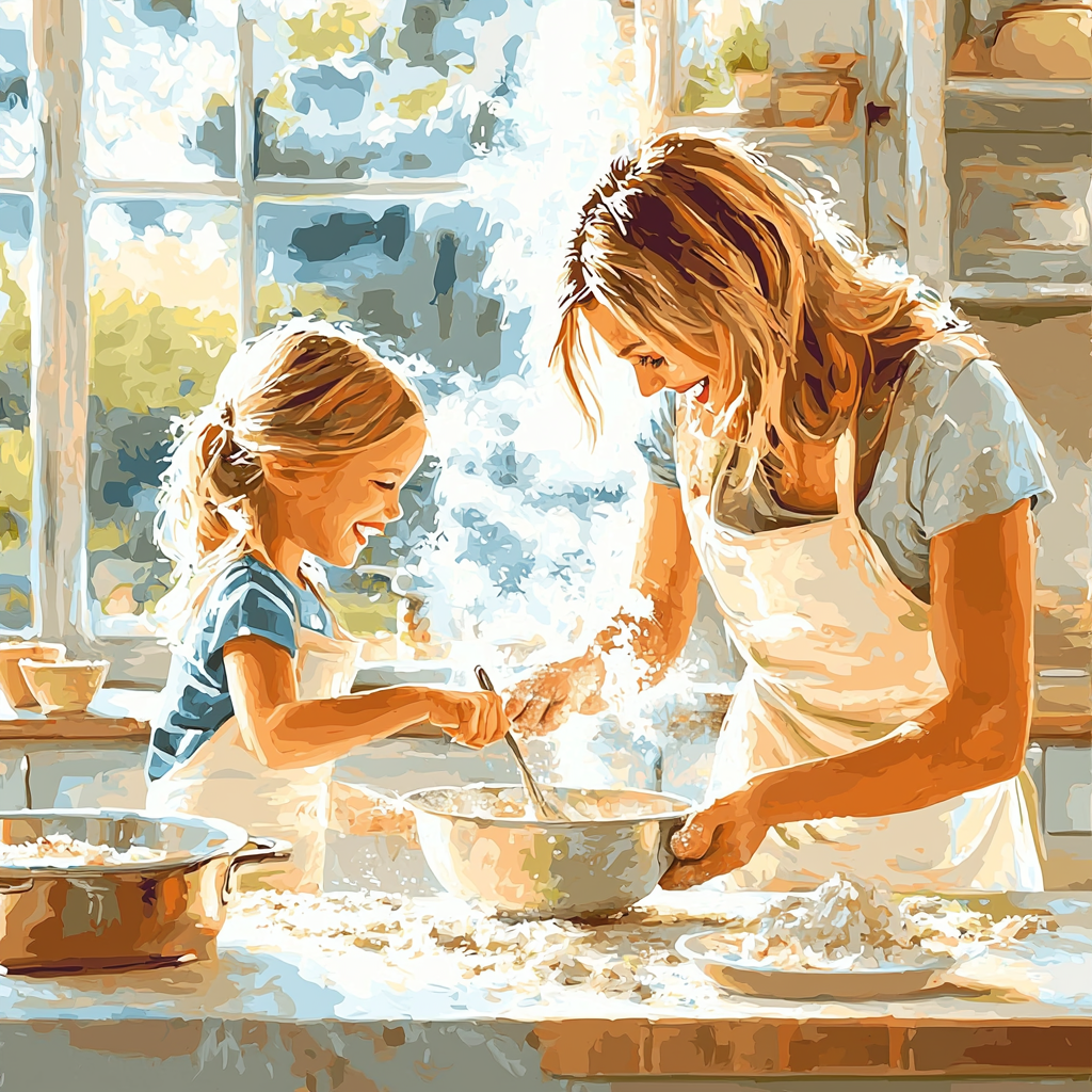 Together In The Kitchen Number Painting