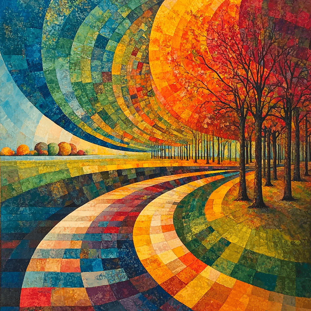 Robert Delaunay Inspired Prismatic Symphony Of Nature Numbered Painting Kits
