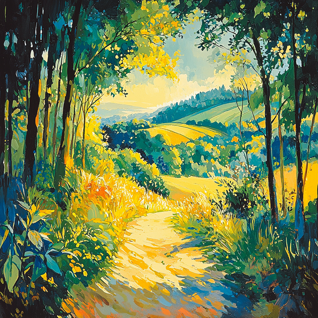 Paul Cézanne Inspired Radiant Nature Painting Number Kit