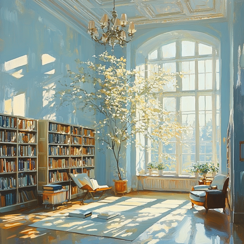 Vermeer Inspired Library Light DIY paint by numbers