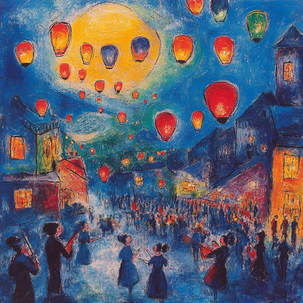 Marc Chagall Inspired Festival Of Lights DIY paint by numbers
