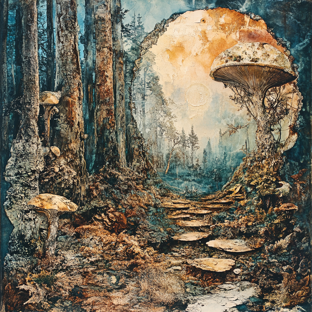 Max Ernst Inspired Dreamlike Forest Numbered painting kits