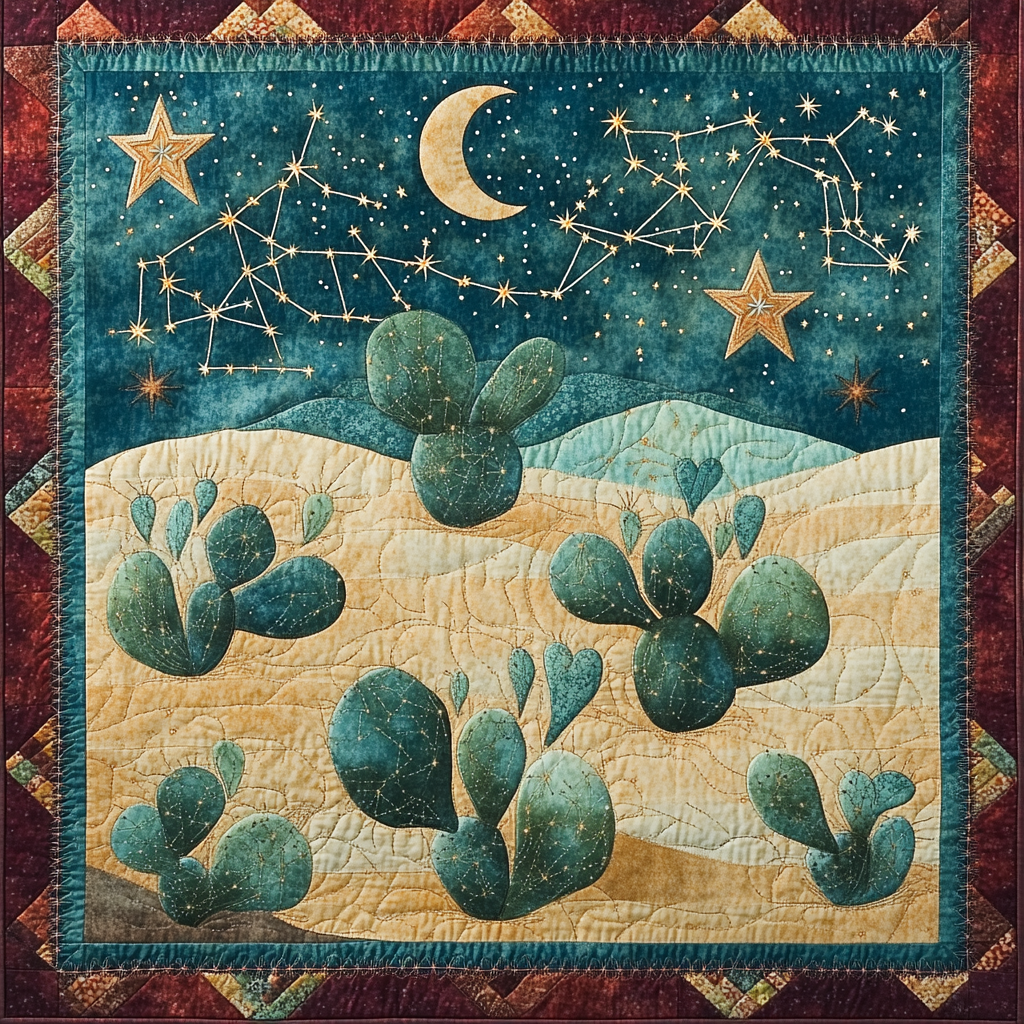 Frida Kahlo Inspired Cactus Constellation Quilt Paint by numbers art