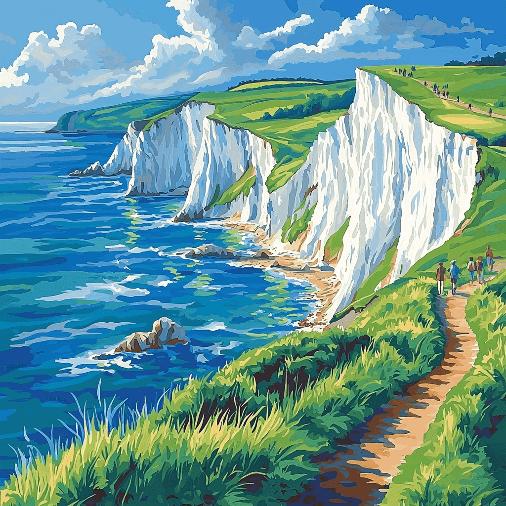 Seven Sisters Cliffs - East Sussex Painting Number Kit