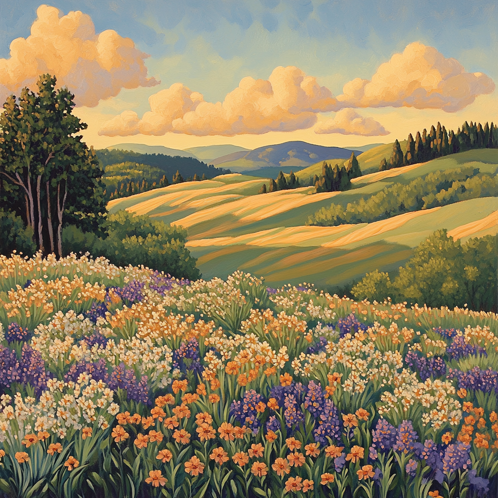 J. E. H. MacDonald Inspired Meadow Of Rhythm And Cloud Numbered painting kits