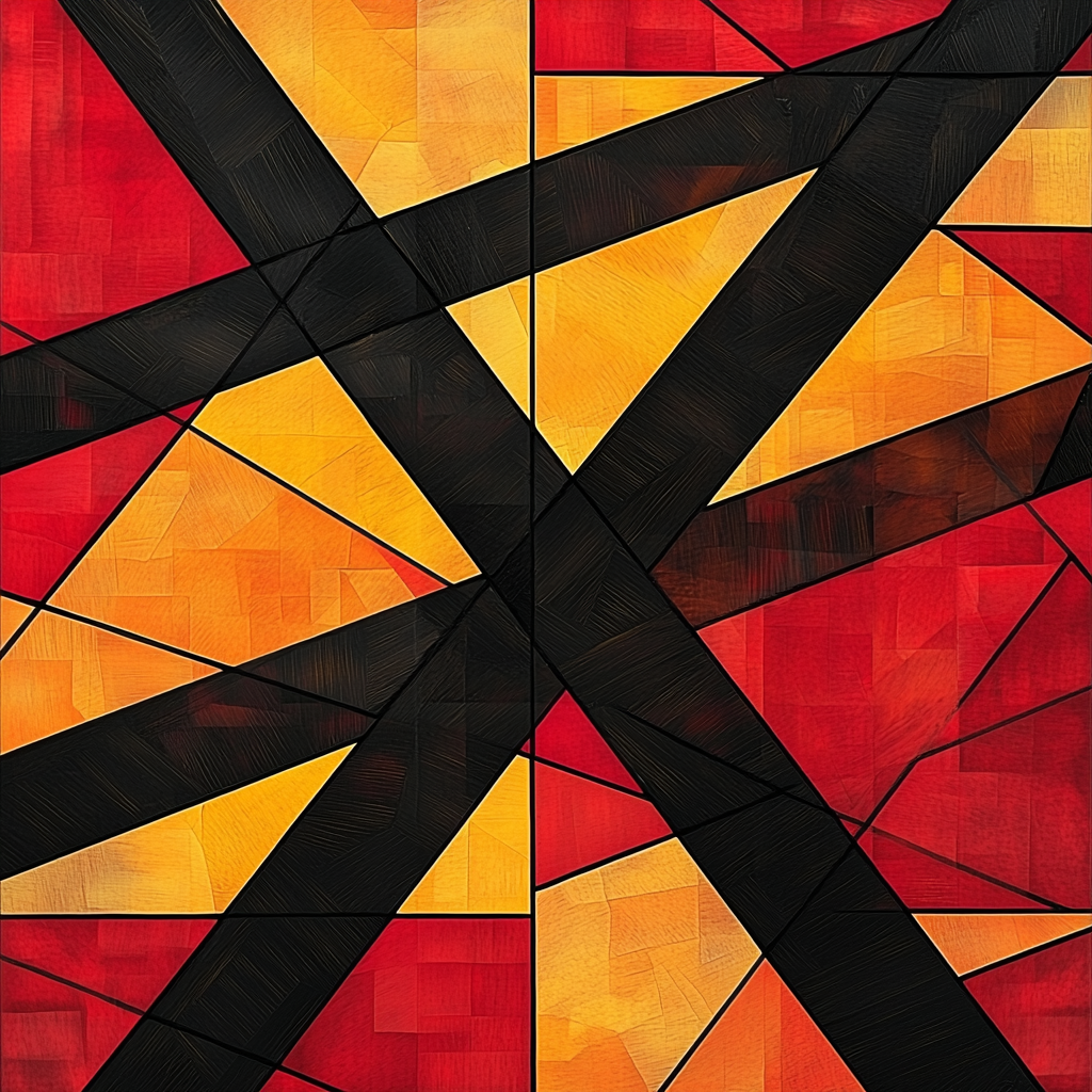 Kazimir Malevich Inspired Intersections Of Space Number Painting