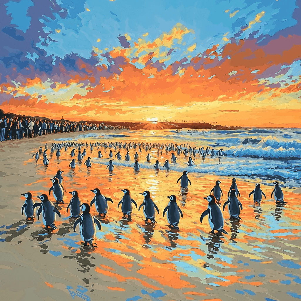 Penguin Parade - Phillip Island, Australia DIY Paint By Numbers