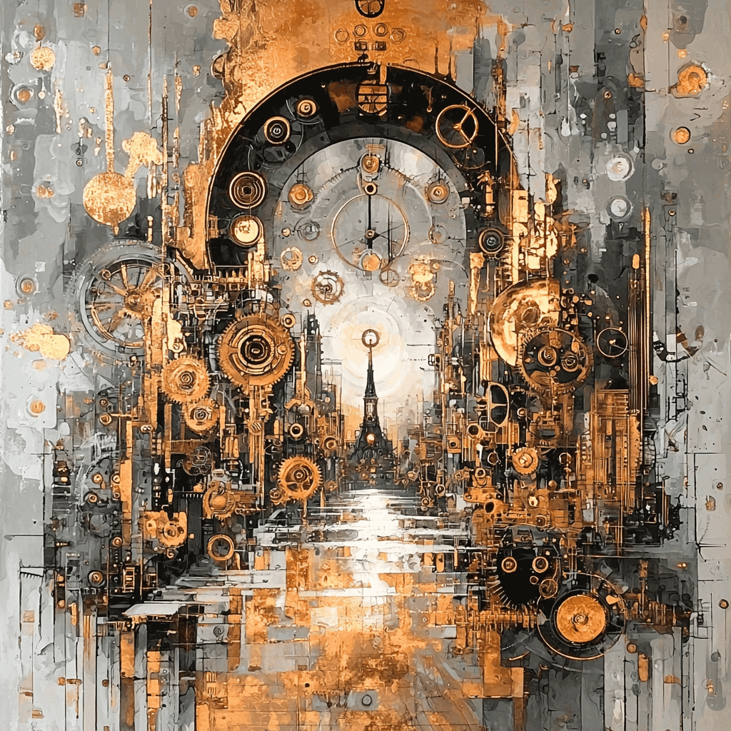 Dali Inspired Mechanical Dreams DIY Paint By Numbers