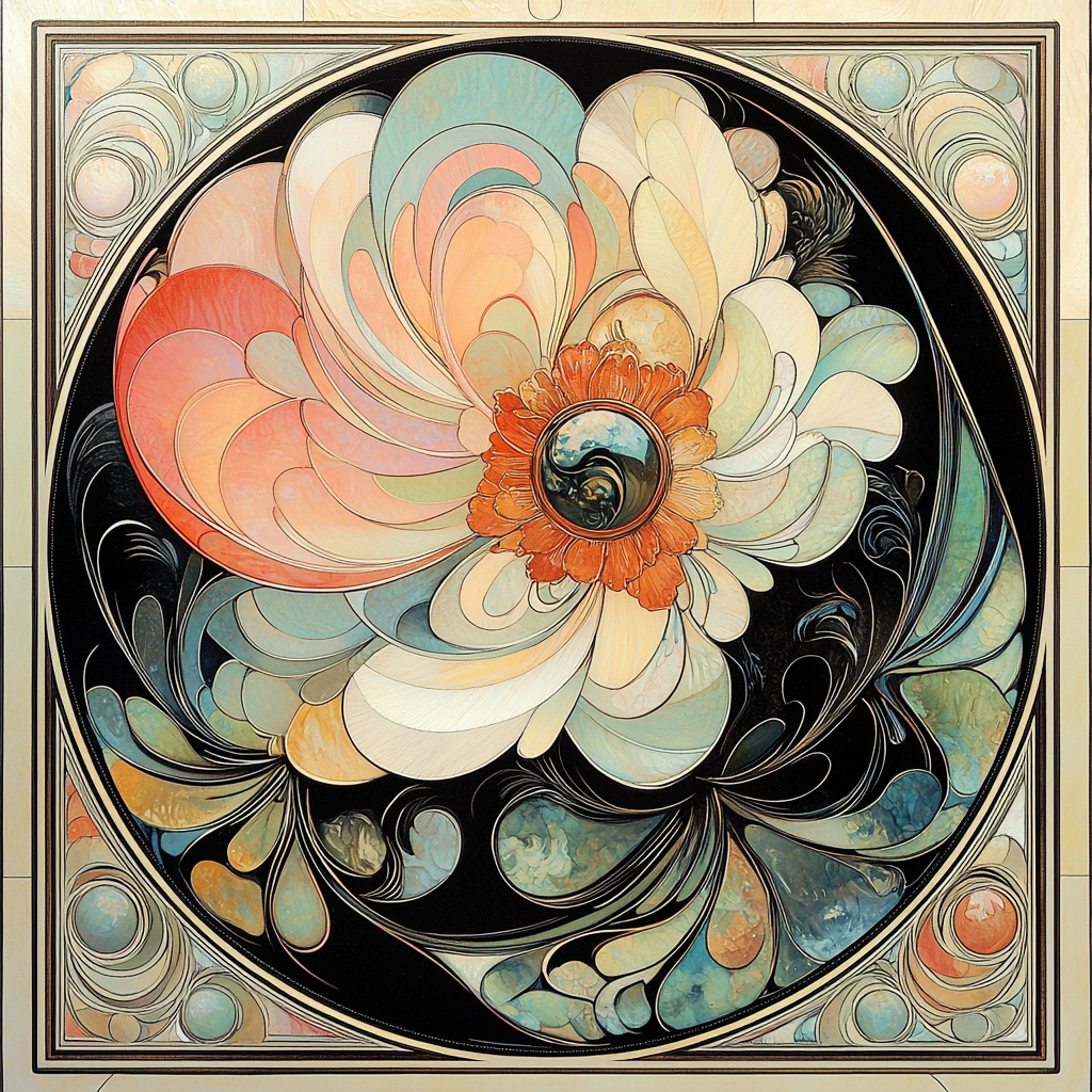 Alphonse Mucha Inspired Artistic Abstractions DIY Paint By Numbers