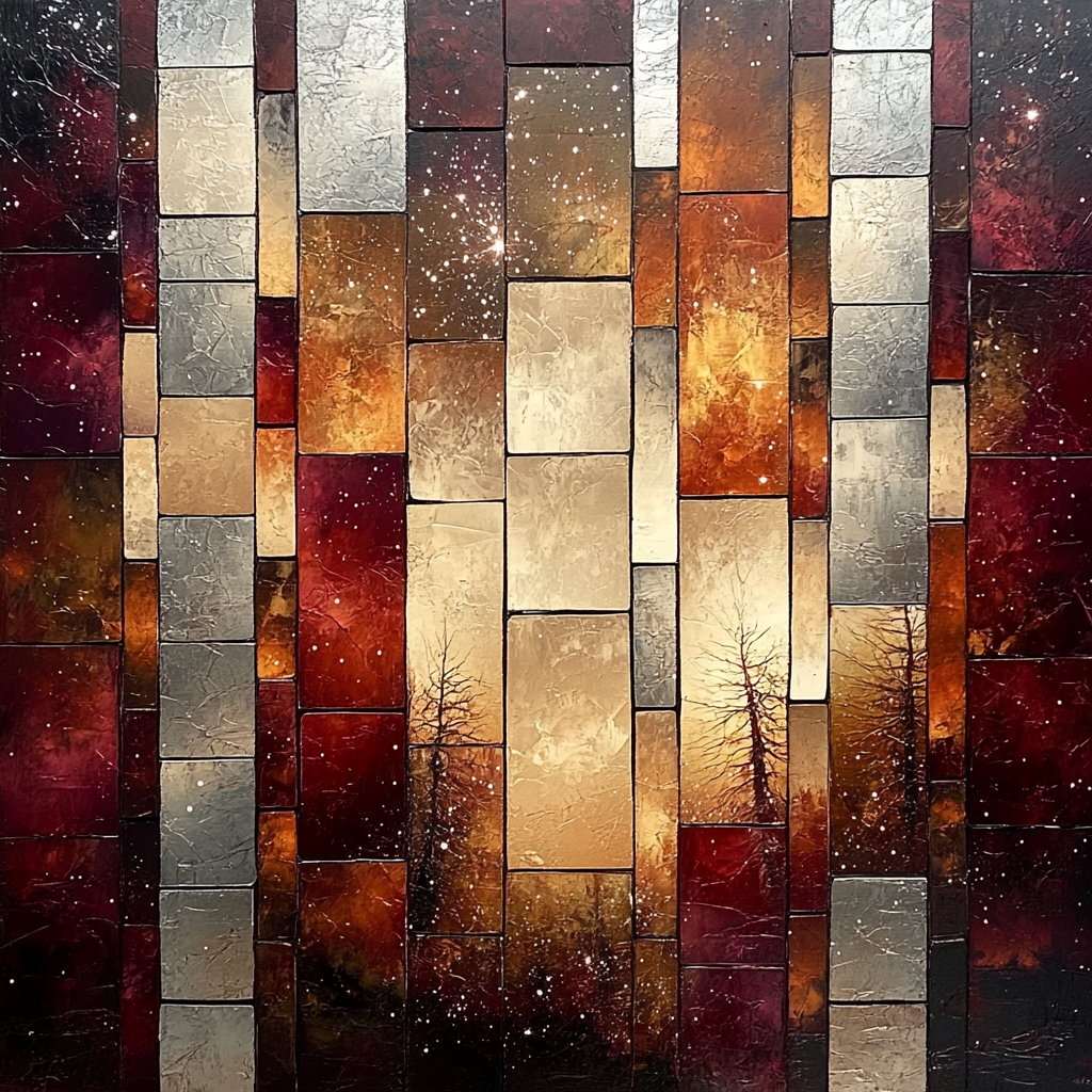 Jean-Paul Riopelle Inspired Mosaic Autumn Constellation Numbered painting kits