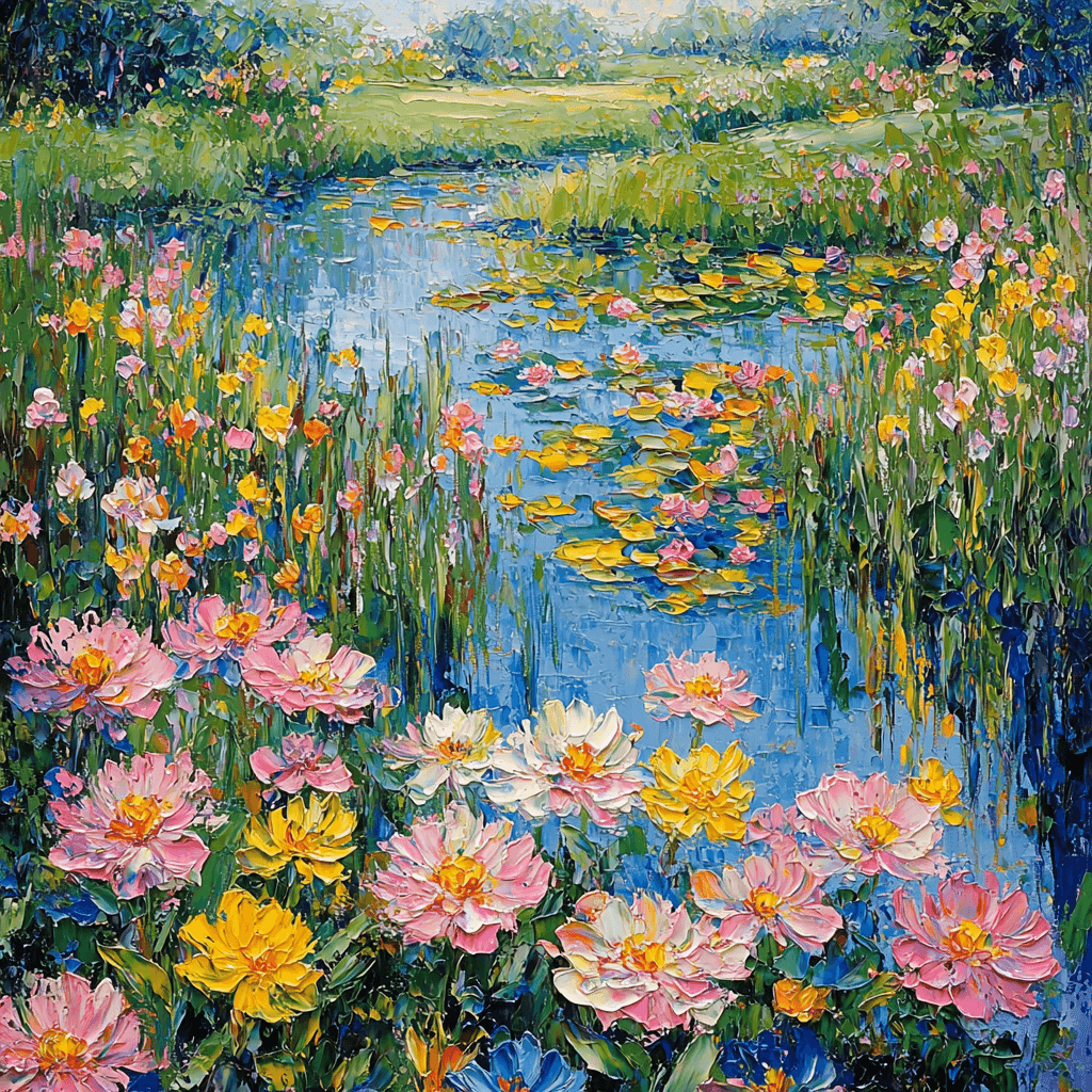 Claude Monet Inspired Garden Of Serenity Paint By Color