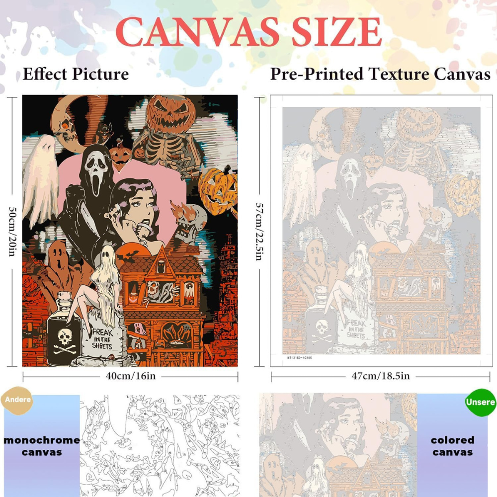 DIY Halloween Paint by Numbers for Adults