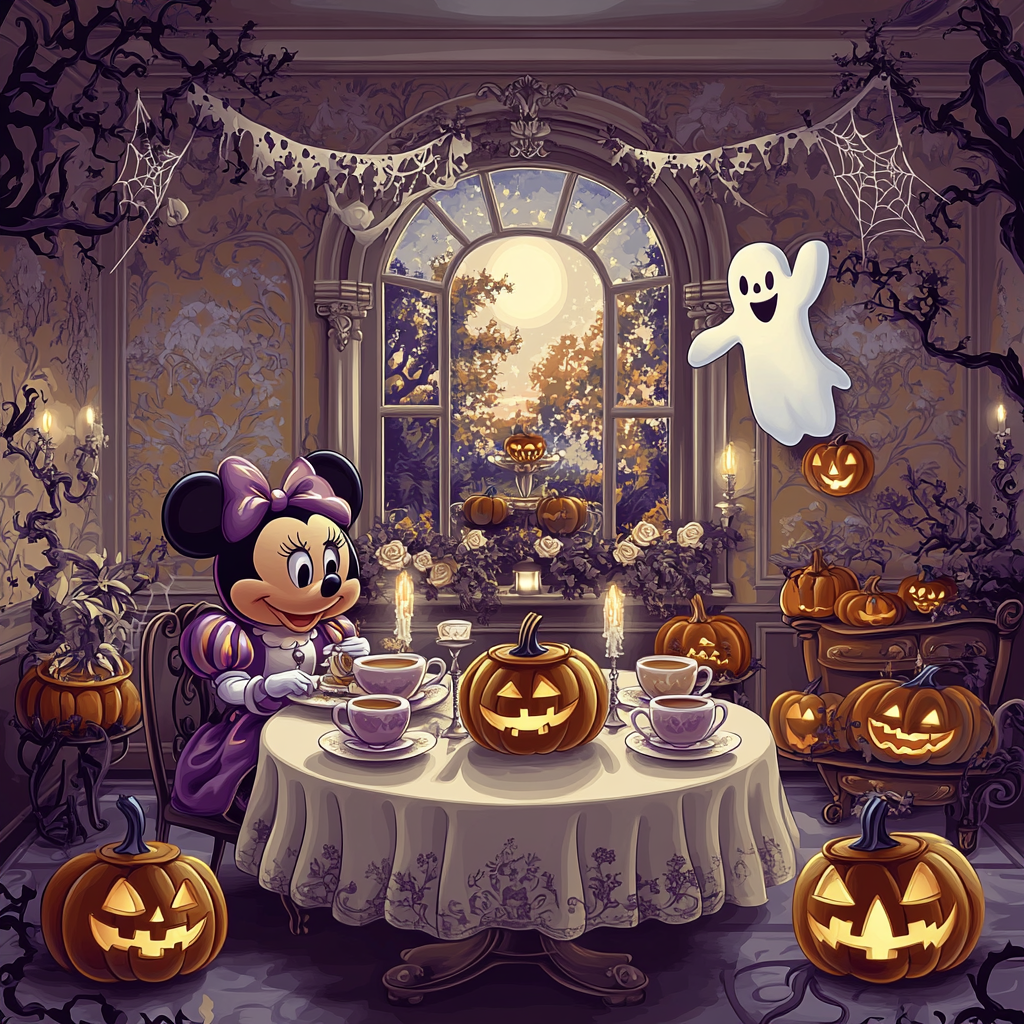 Haunted Tea Party At The Manor paint by number