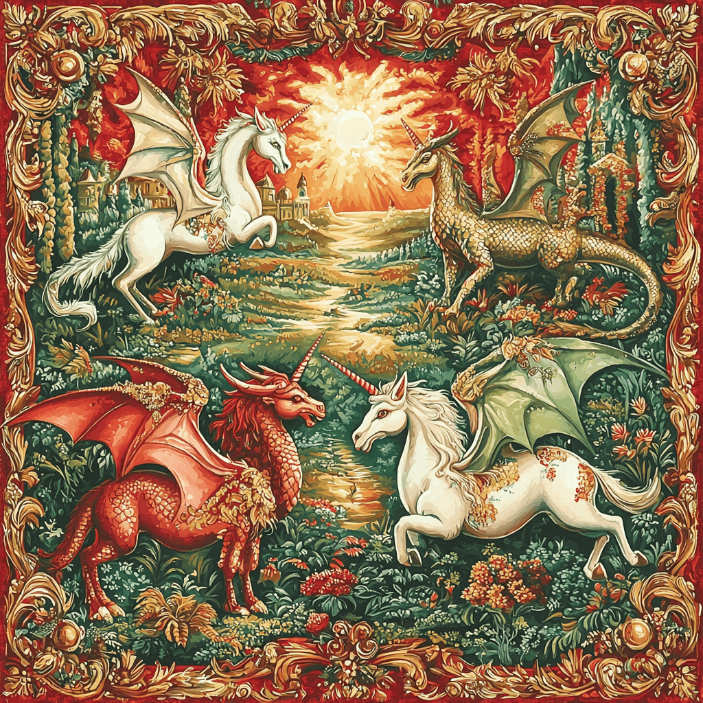 Raphael Inspired Renaissance Mythical Creatures - DIY Painting By Numbers Kit