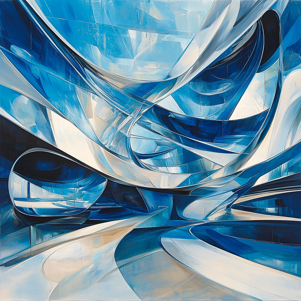 Zaha Hadid Inspired Futuristic Reverie Paint By Numbers Art