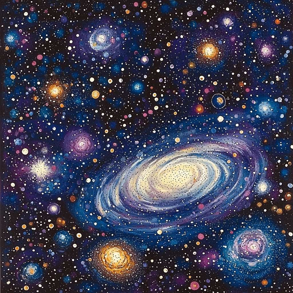 Georges Seurat Inspired Celestial Veil Paint By Numbers Art