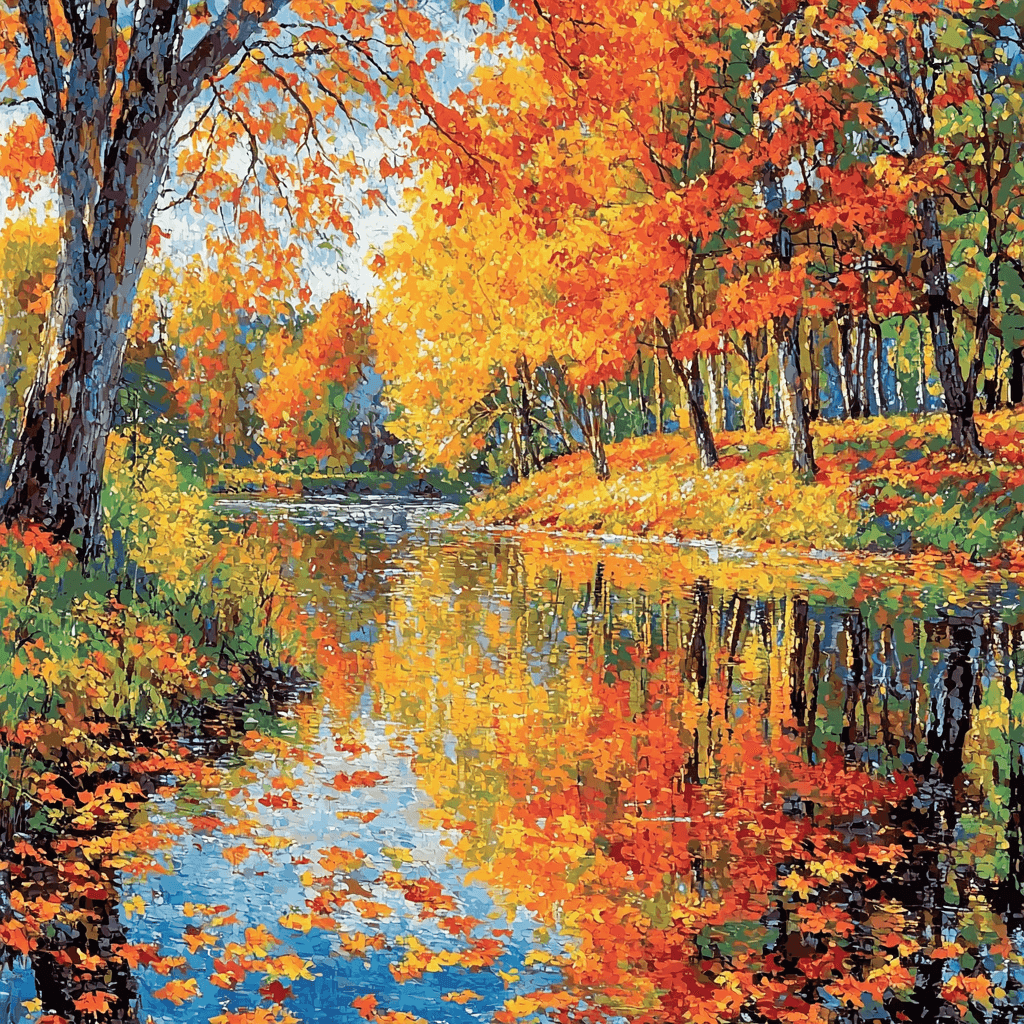 Claude Monet Inspired Autumn Dance Paint By Numbers Kits