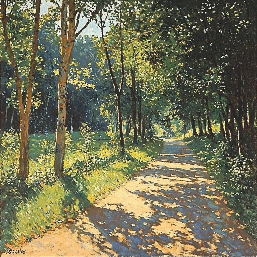 Alfred Sisley Inspired Luminous Woodland Scene Painting By Numbers Kit