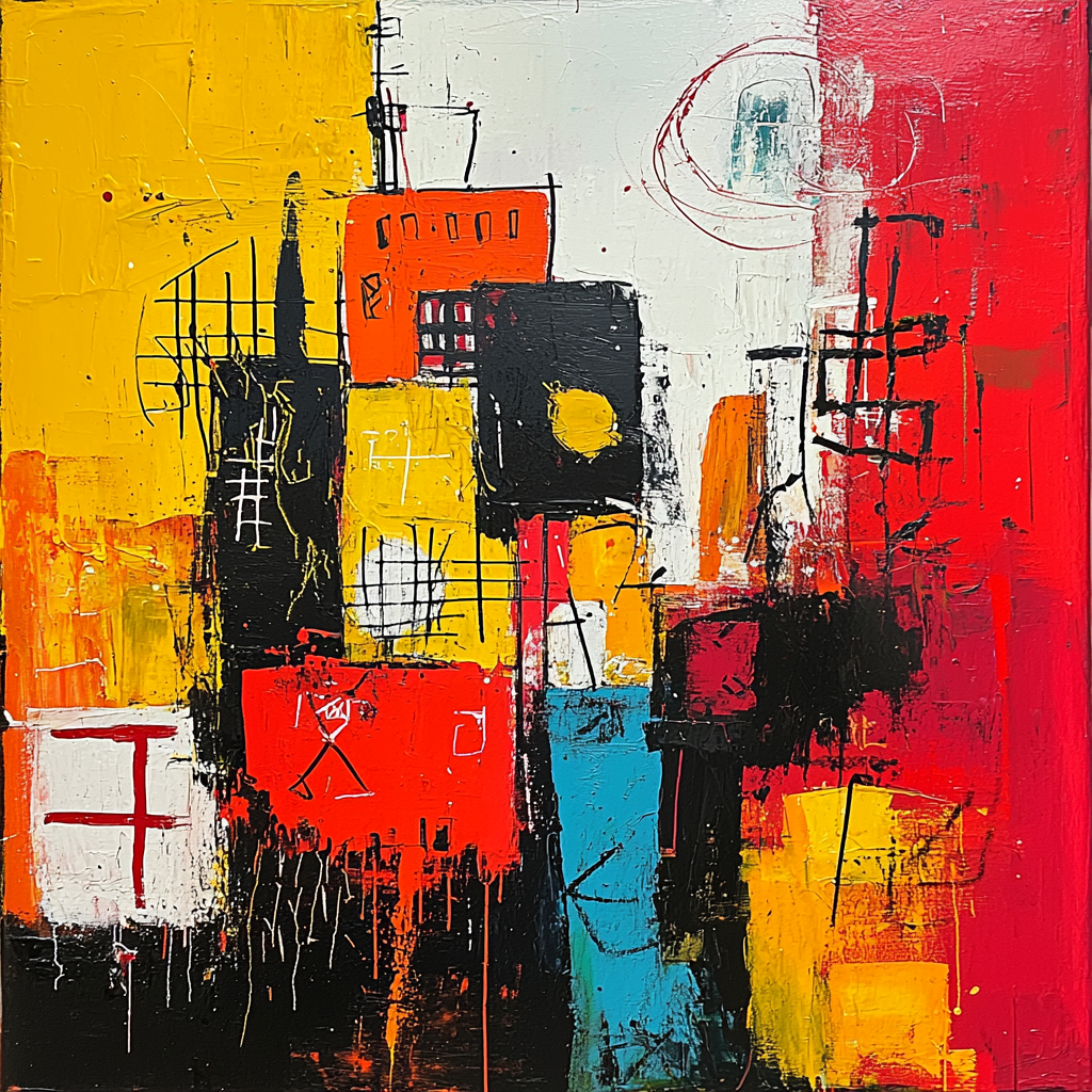 Jean-Michel Basquiat Inspired Pulse Of The City Paint By Numbers Kits