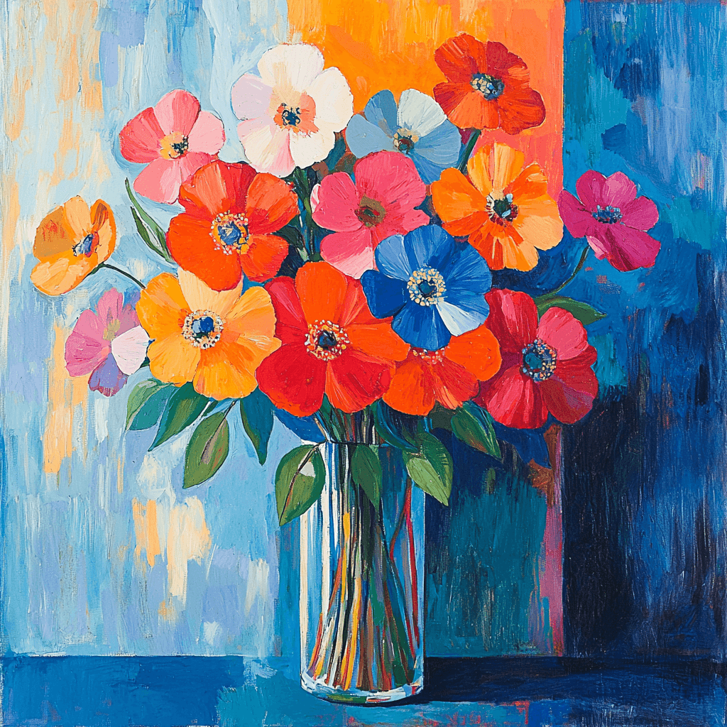 Henri Matisse Inspired Flowers In Harmony Painting Number Kit