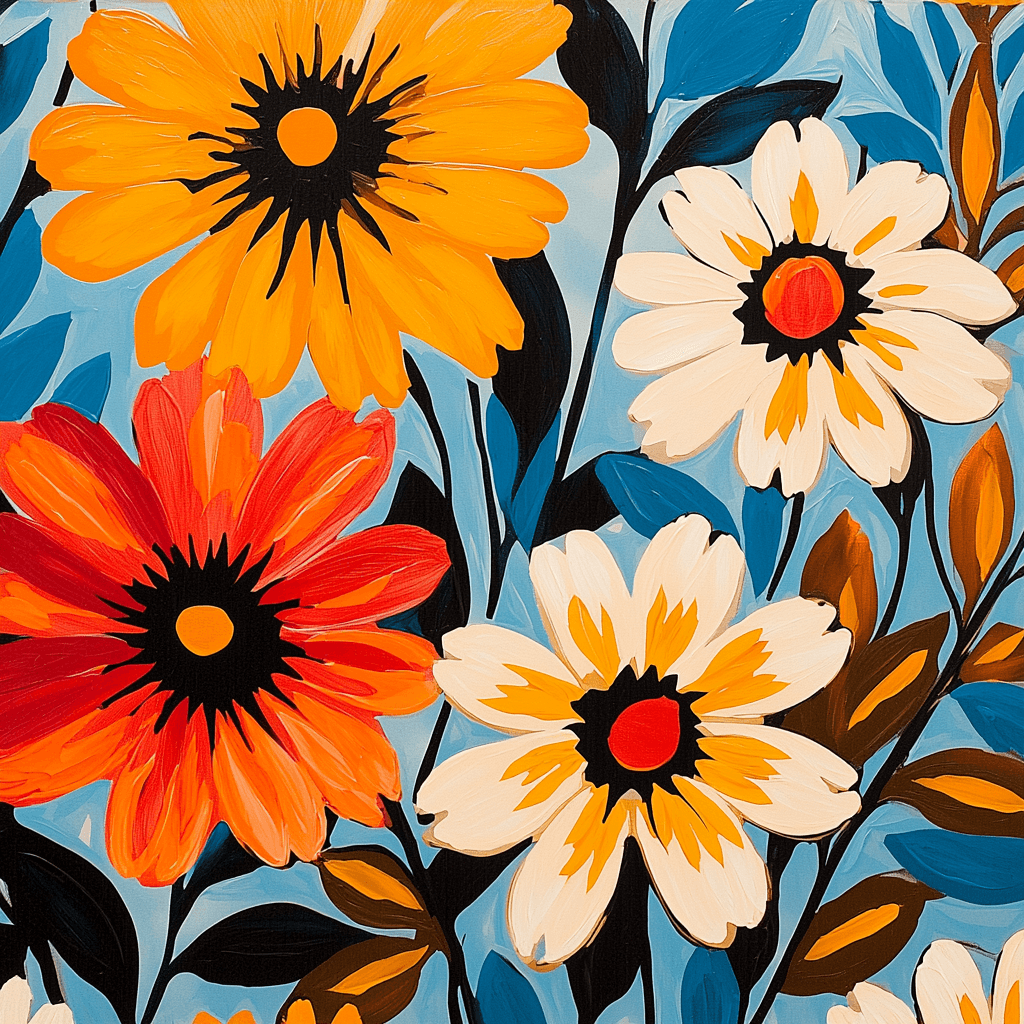 Andy Warhol Inspired Warhol's Botanical Pop Numbered Painting Kits