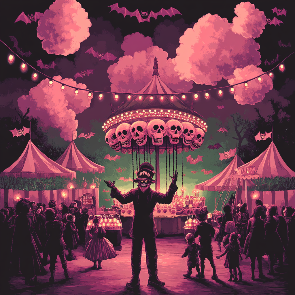 Candy Carnival Of The Haunted Fairground Paint by numbers kits