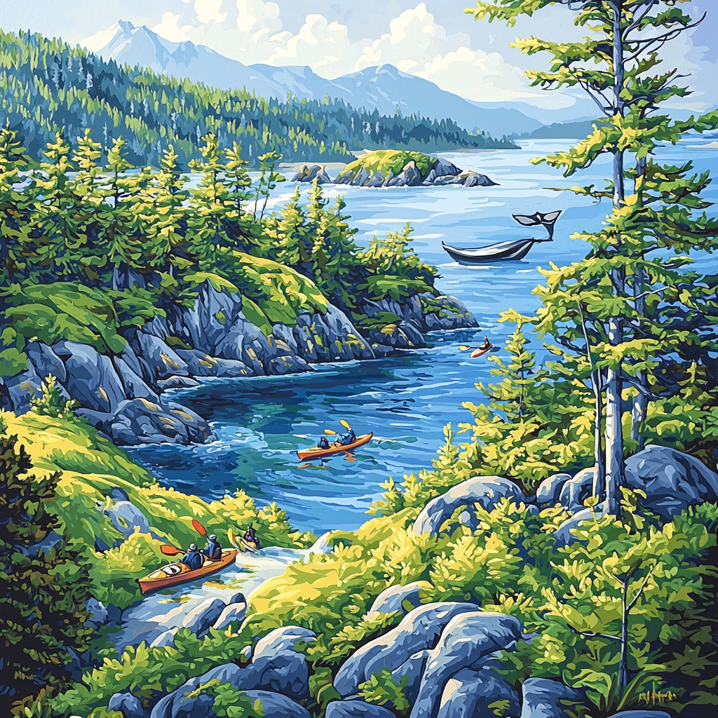 San Juan Islands DIY Paint By Numbers