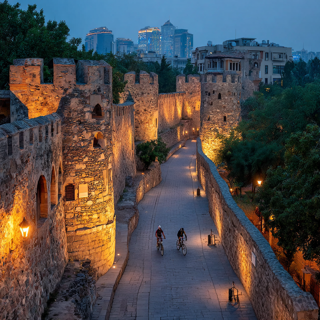 City Wall Promenade Xi An China Urban Heritage paint by color