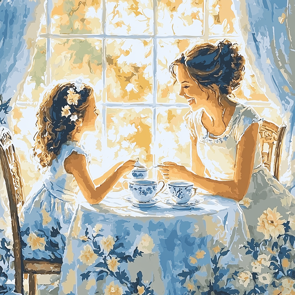 Afternoon Tea With Mama Paint By Numbers Art
