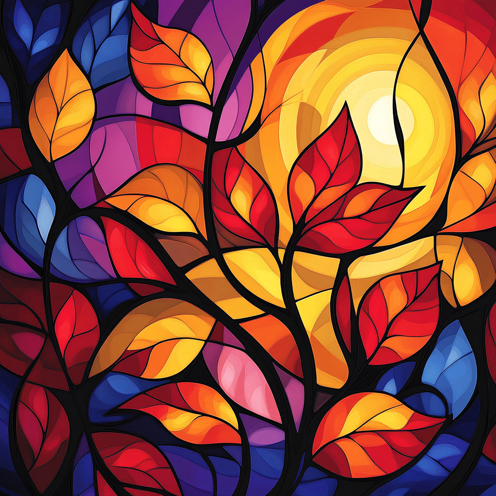 Norval Morrisseau Inspired Spirit Of The Autumn Leaves Paint by numbers kits