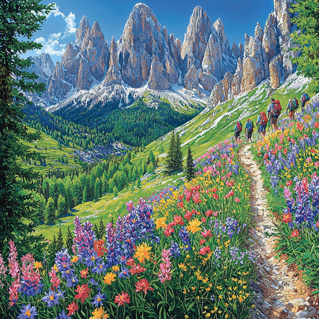 Hiking The Dolomites DIY Paint By Numbers